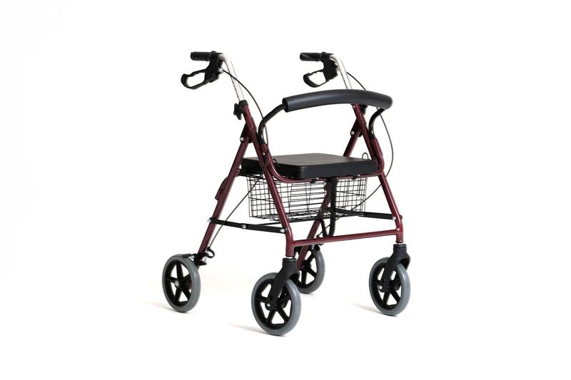 Rollator 4 Wheel with 8? Wheels and solid castor - Aluminium Lite