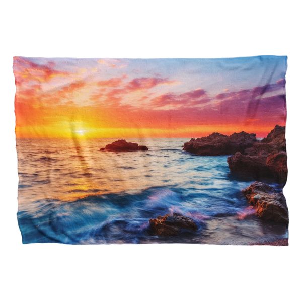 Beach Sunrise Large Light Weight Fleece