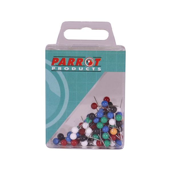 Parrot Products Map Pins Assorted - Pack of 100