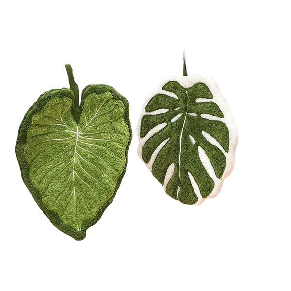 Leaf-Shaped Hanging Hand Towel - Absorbent for Bathroom, Kitchen &amp; Dining