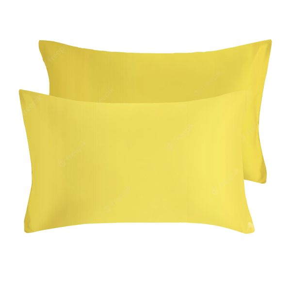 I Love it Here - Pair of Gold Satin Pilowcases