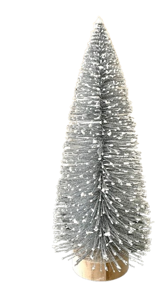 Home &amp;Storage : Frosted Christmas Tree- 25cm Bottle Brush in Gold or Silver