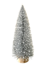 Home &Storage : Frosted Christmas Tree- 25cm Bottle Brush in Gold or