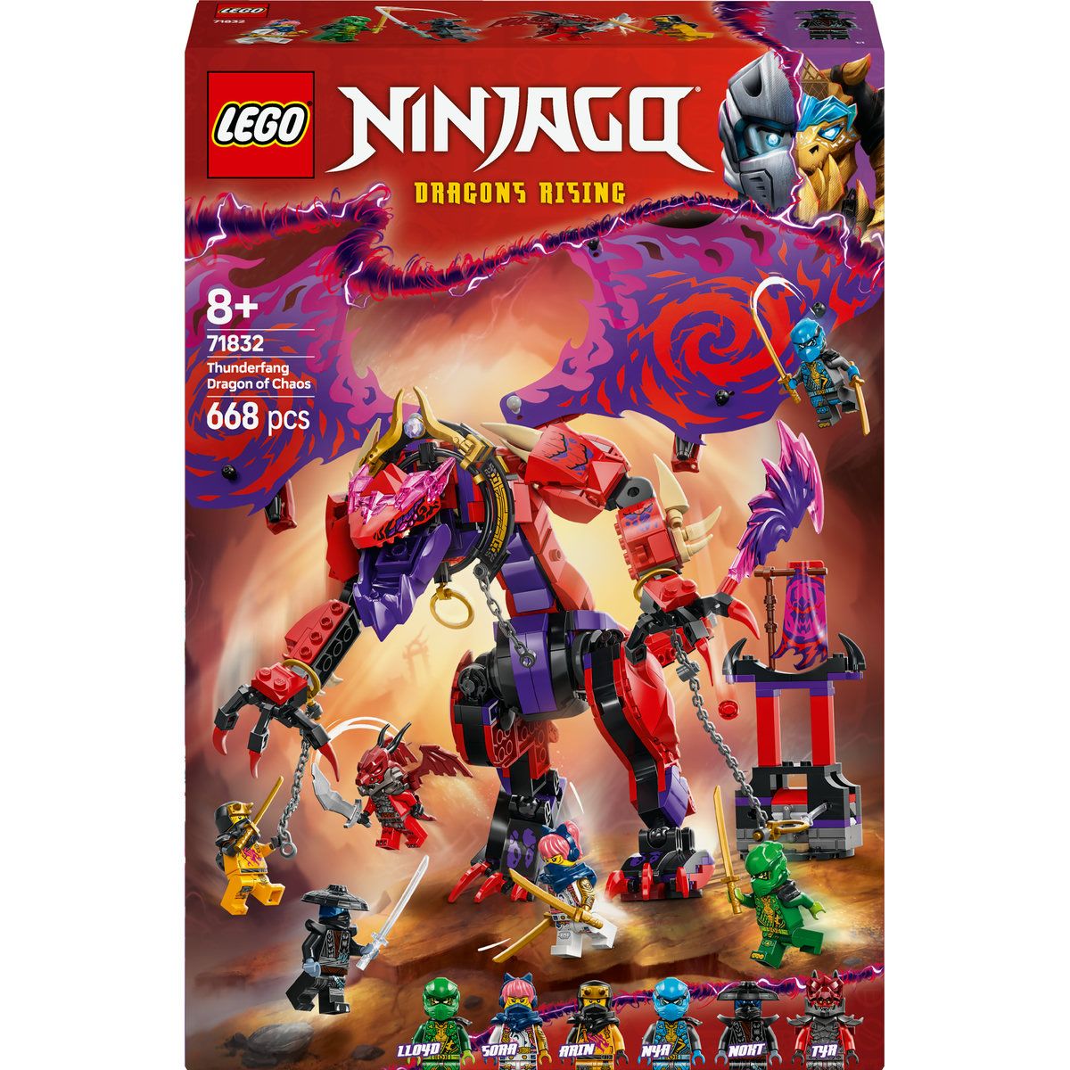 LEGO® NINJAGO® Thunderfang Dragon of Chaos Ninja Toy Set 71832