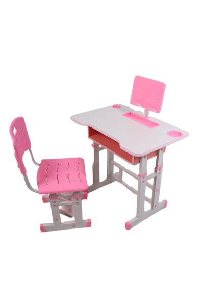 Study Desk &amp; Ergonomic Chair Girls - Pink