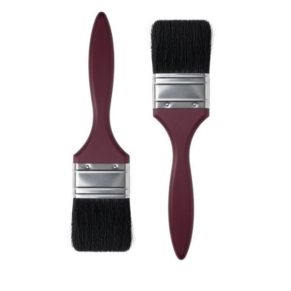 Pack of 2 x 3 Inch Paint Brushes - Heavy Duty for Walls &amp; Trim