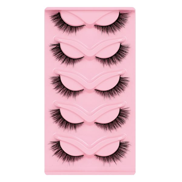 Nailtion False Strip Lashes -Natural Whispered Wing Effect Lashes