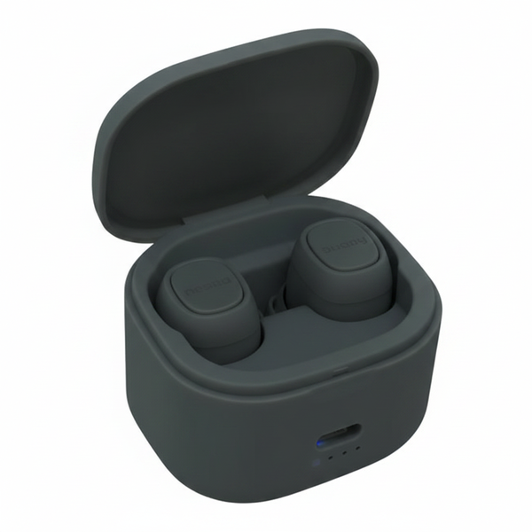 Nesty True Wireless Bluetooth Earphones with Charging Dock - Grey