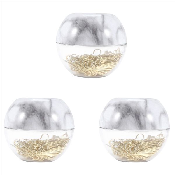 Gold Paper Magnetic Marble White Clip Holder 28Mm 100 Clips Per Box