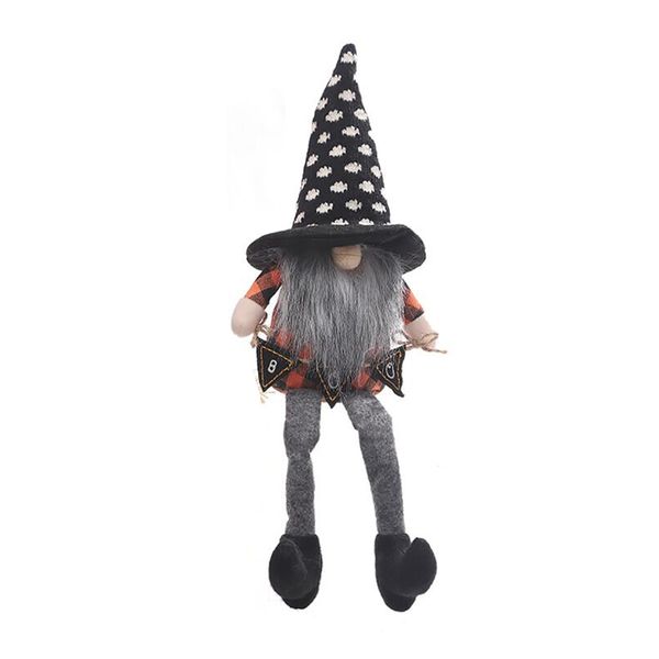 Halloween Home Table Decor Long Legs Faceless Gnome Doll Ornaments,B