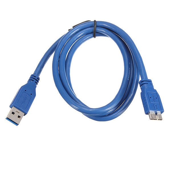 USB 3.0 Cable - USB Cable to Micro B Cable - Blue Flash Drive Cable
