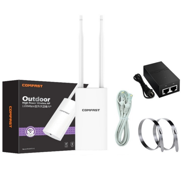 1200Mbps High-Power Outdoor Wireless AP - Full-Coverage WiFi Base Station