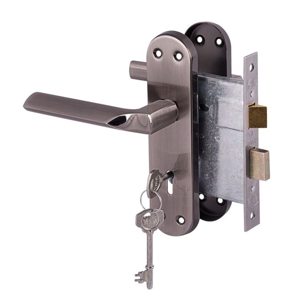 Yale Cuneo Satin Black Nickel 3-Lever Lockset