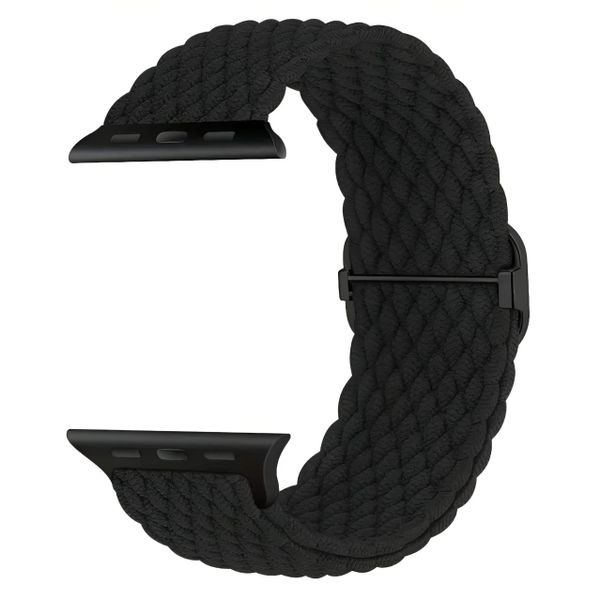 Adjustable Braided Nylon Watch Strap Compatible with Apple- 38mm/40mm/41mm