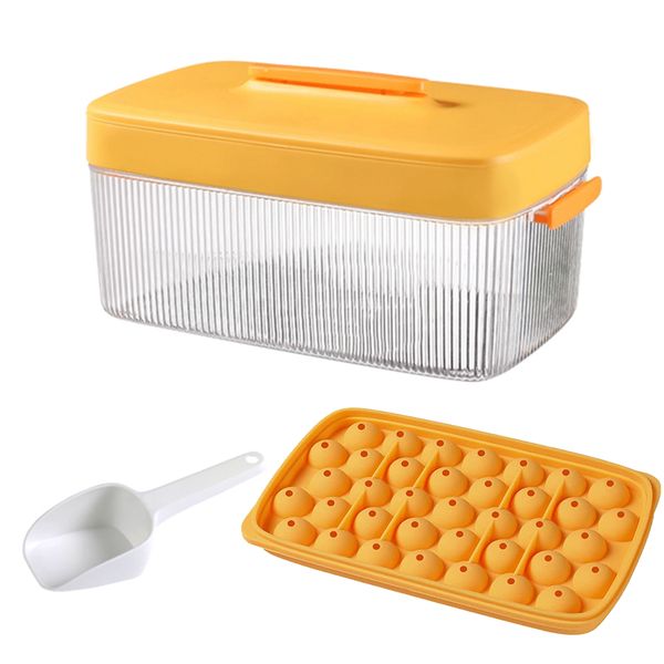 37 Grids Silicone Ice Ball Maker with Lid,Storage Box and Ice Shovel