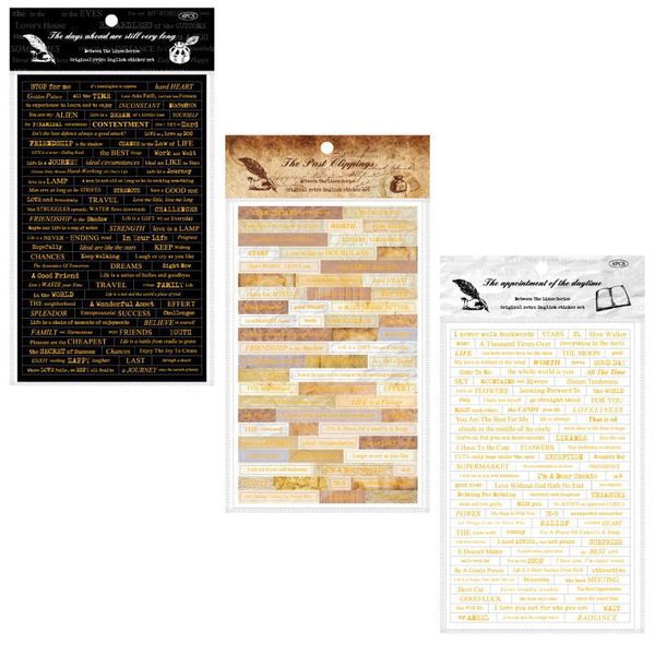 Quote Phrase Stickers Journaling and Scrapbooking - 4 Sheets