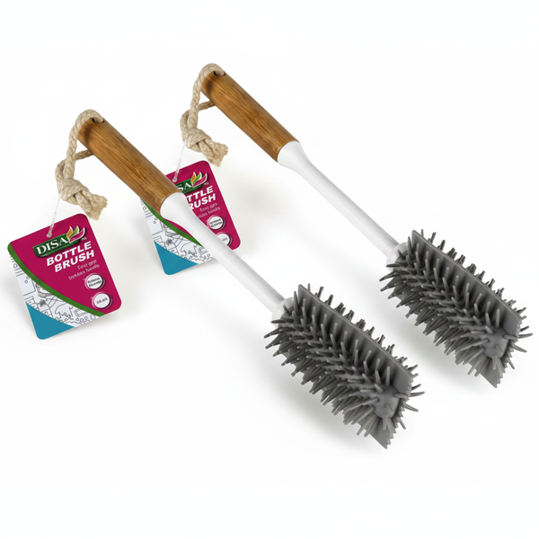 Disa 28 cm Rubber Bristle Bottle Cleaning Brush - 2 Pack