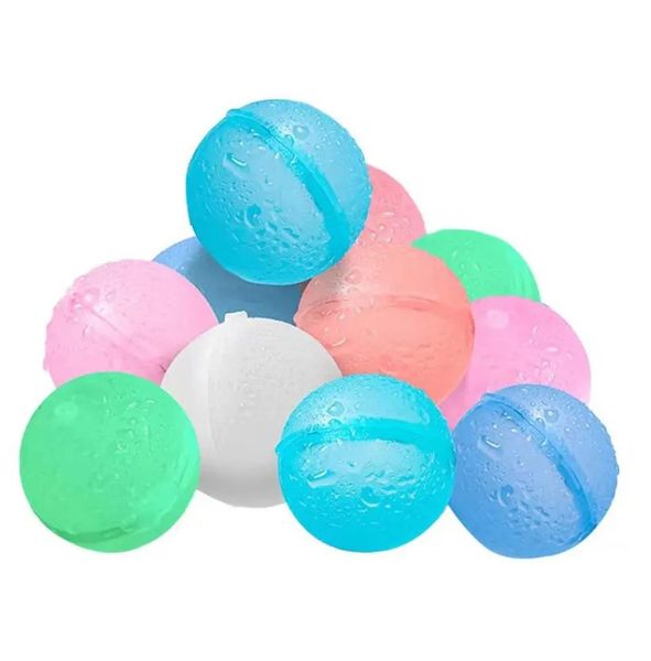 10 Pieces Summer Water Game Ball Reusable - Silicone Playing Sphere