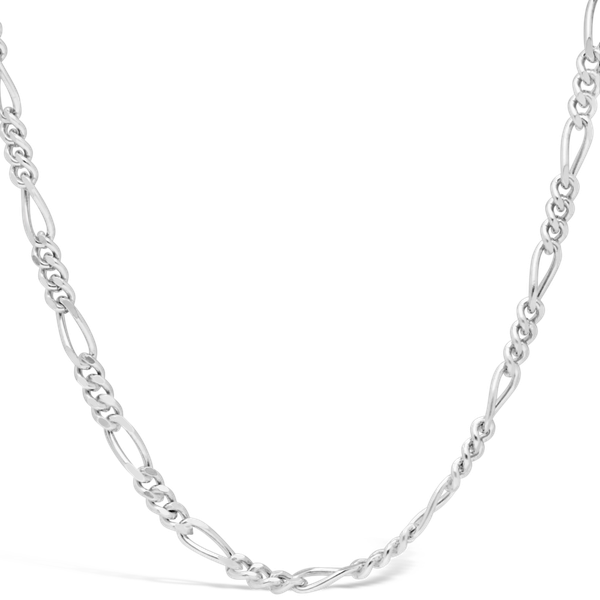 Broadway Jewellers - 925 Sterling Silver - Figaro 3+1 Link Chain - 60cm