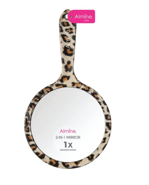 Almine - 2 in 1 Mirror Dia 5.75" Leopard Print 2 Pack