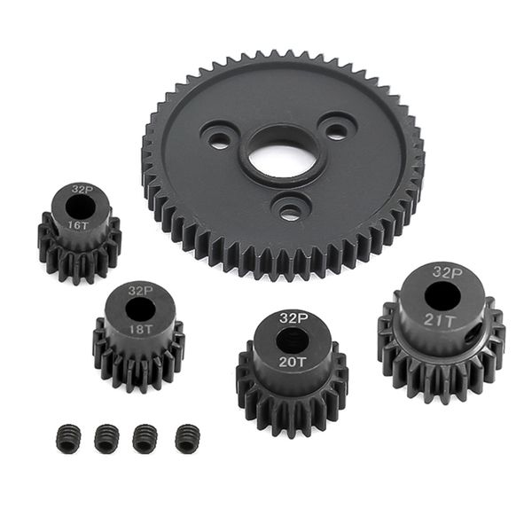 Metal Gear 54T 0 8 32P With 16T 18T 20T 21T Pinions For 1/10 Traxxas