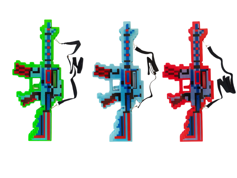 3Piece Machine Guns with Lights and Sounds Toy Combo - Minecraft Inspired