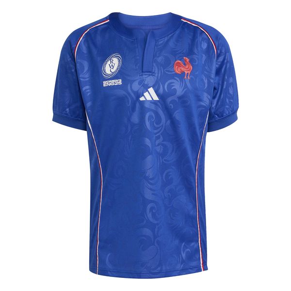 adidas Men's France Home Rugby Short Sleeve Jersey - Team Royal Blue