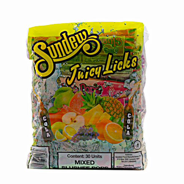 Slushee Pops - Ice Pops Pack of 30 Mixed