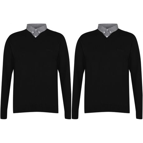 Pierre cardin mock discount v neck jumper