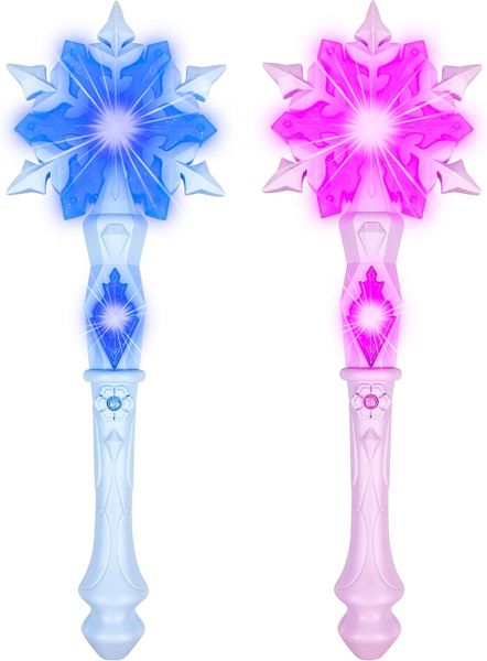 Light Up Frozen Snowflake Wand with Sound(Motion Sensitive) Magic Toy