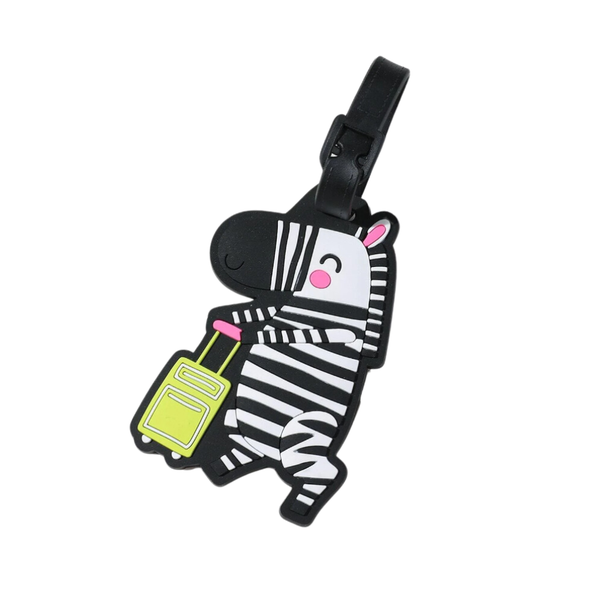 Cute Zebra Silicone Luggage Tag