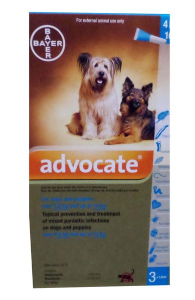 Advocate - Dog 4-10kg Turquoise- Ticks &amp; Fleas