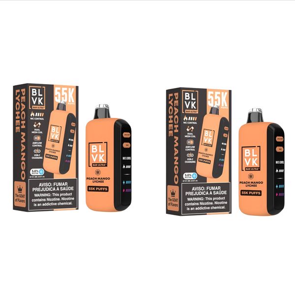 BLVK Ultra 55k Disposable Vape - Peach Mango Lychee (Pack of 2)