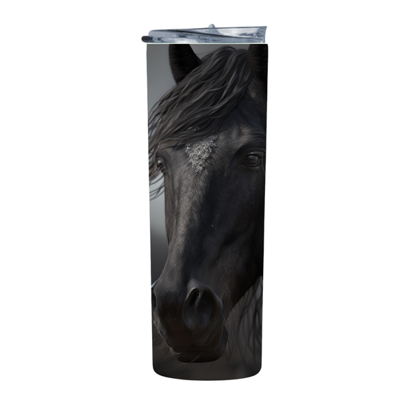 Close Up Black Horse 20 Oz Straight Skinny Tumbler 009