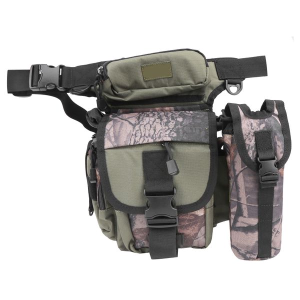 Green Camo Oxford Thigh Drop Leg Pouch