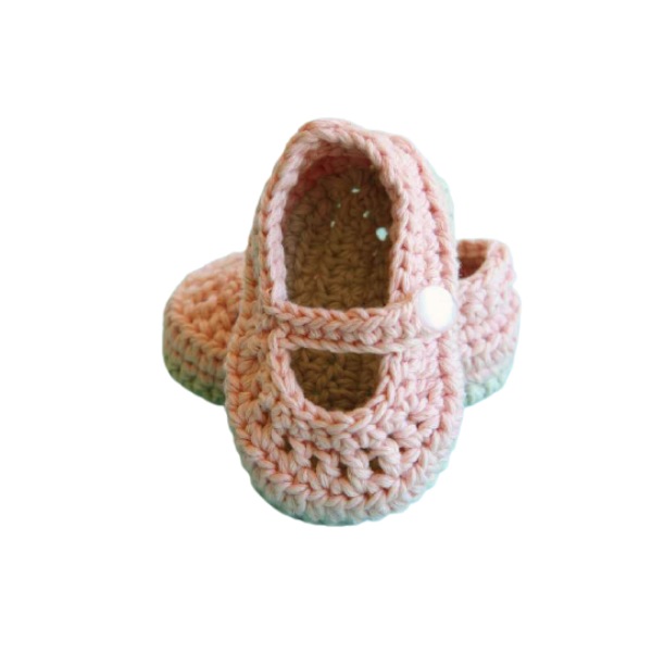 Handmade Crochet Teaparty Mary Jane Shoes