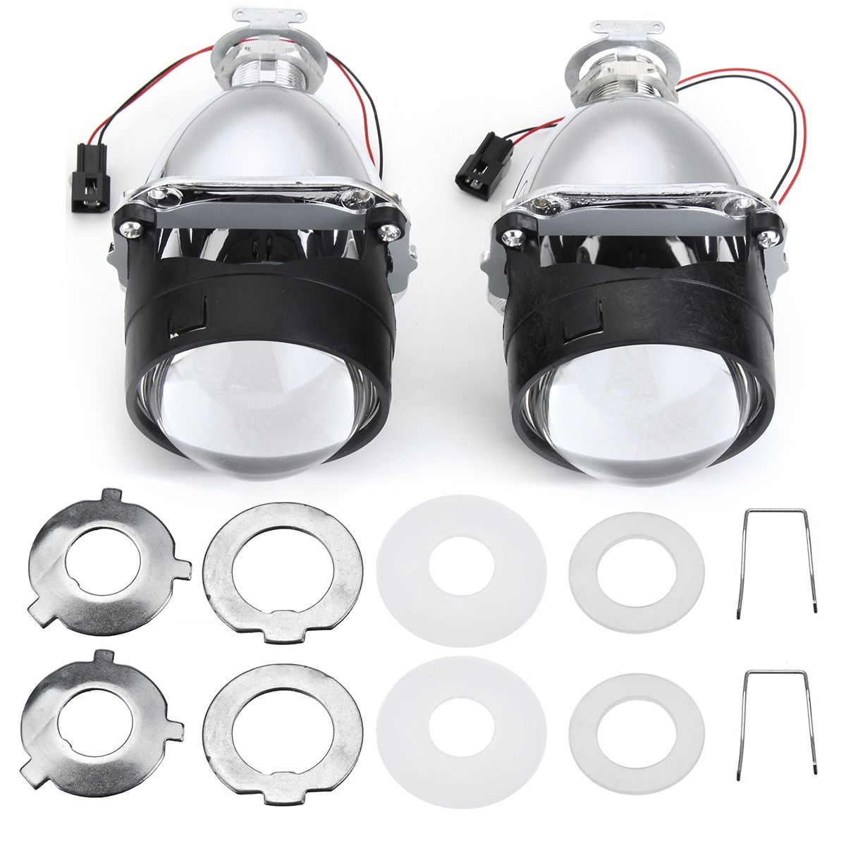 2.5" HID Bi-Xenon Projector Headlight Lens H1 H4 H7 Retrofit Hi/Low ...