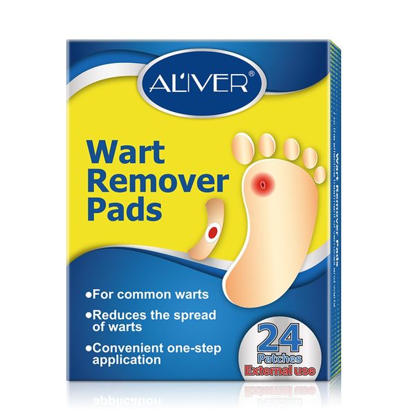 Aliver Effective Wart Remover Pads - Salicylic Acid Treatment Patches 24 P