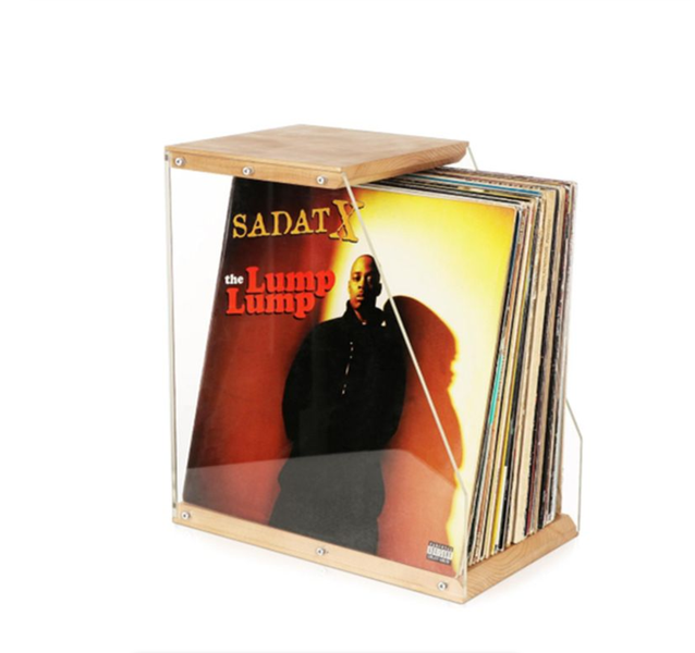 Wooden Record Rack Desktop Vinyl Record Display Stand