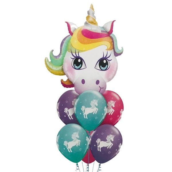 Magical Unicorn Birthday Balloon Bouquet (7 Piece)