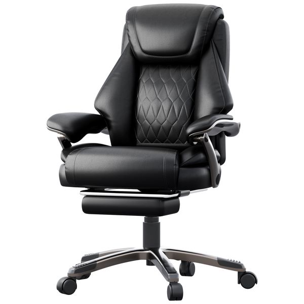 Leather Office Chair with Armrest Ergonomics Executive Chair