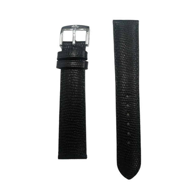 Black Lizard Grain Bio Comfort Watch Strap -16mm
