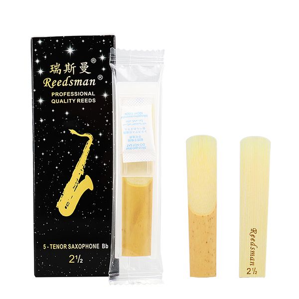 Reedsman 2.5 Bb Tenor Saxophone Professional Quality Reeds - 5 Pack