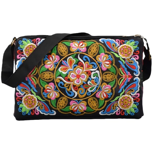 Women's Gysang Embroidery Crossbody or Shoulder Bag with Adjustable Strap