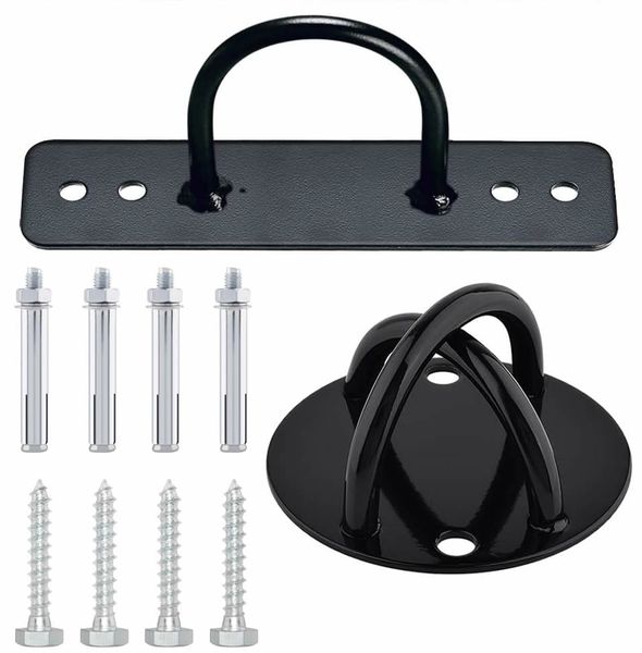 2Set Battle Rope Anchor Wall Mounts for Suspension Straps, Mount Brackets