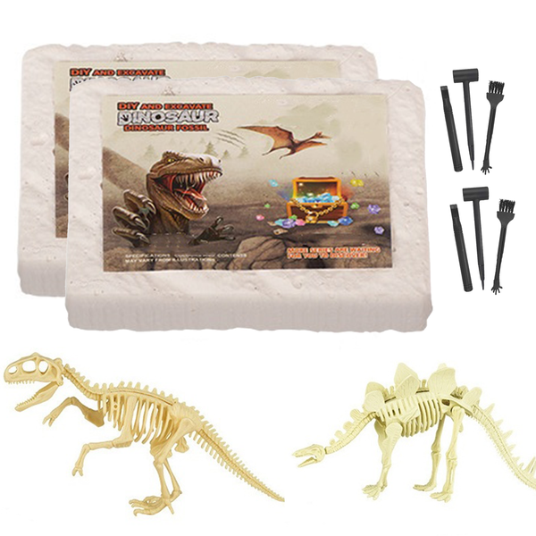 Dinosaurs Fossil Excavation Science Toy 2-Pack Science Toy Gift for Kids