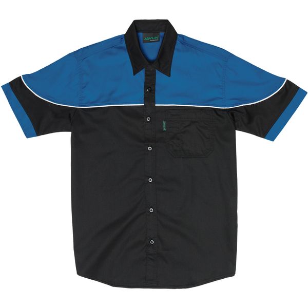 Javlin - Men's Two Tone Pit Shirt - Royal Blue &amp; Black