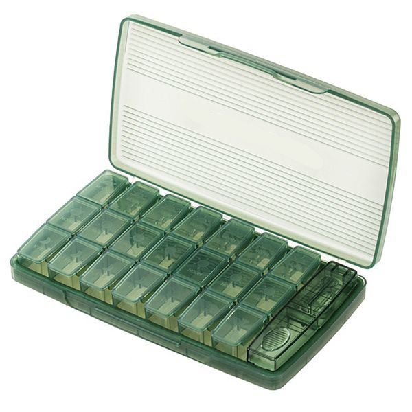Portable Pill Organizer 21-Day Smart Organization Removable Compartments