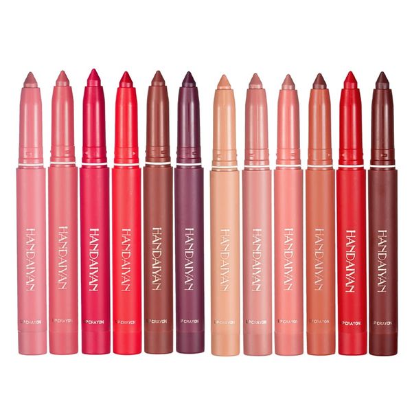 12 Colors Crayon Lipstick Set, Non-Fading Non-Stick Cup Matte Lipstick