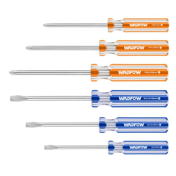 Wadfow - 6 Pce Magnetic Tip Screwdriver Set